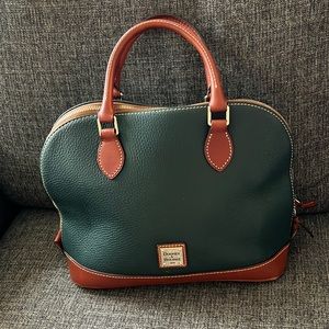 Dooney & Bourke Green Pebble Leather Satchel